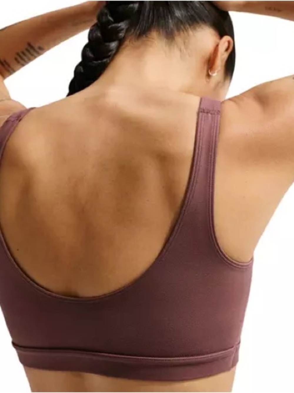 Nike One Dri-FIT Capsule Sports Bra in Tattoo/White - Picture 2 of 4